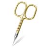 CGBE Cuticle Scissors Extra Fine Curved Blade, Super Slim Manicure Scissors for Cuticles Professional Small Scissors with Precise Pointed Tip Grooming Blades, Eyebrow, Eyelash, and Dry Skin - Gold view 1