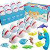 Shark Bath Bombs for Kids with Surprise Fishing Toy Set, 8 Fun Exploding Bath Balls & 9 Fishing Toys, Natural Handmade Organic Bubble Bath Fizzies, Ideal Birthday Holiday Christmas Gift for Boys Girls view 1