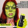 Go Ho Ogre Green Face Paint Stick,Water Based Washable Face Body Paint,Non-toxic Full-coverage Cream Ogre Green Body Paint for Halloween Costume Cosplay SFX Alien Makeup view 2