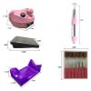 Electric Nail Drill Machine, Nail File Drill Machine Manicure Pedicure Kit 30000RPM, for Acrylic Nails, Gel Nail, Nail Art Polisher with Sanding Bands, Foot Pedal view 3