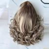 Ombre With Highlight 13x6 Transparent Short Bob Lace Front Wig Wavy Pre Plucked with Baby Hair Glueless Natural Hairline Wig 150% Density Body Wave Wig Bleached Knots 16Inch view 3