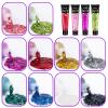 10 Colors Body Glitter,Face Glitter Makeup for Kids Women,Sparkly Chunky Hair Glitter for Eye Lip Hair Nails,Mardi Gras Glitter Makeup Face Paint,Singer Concerts Disco Rave Festival Accessories view 2