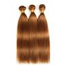 Brazilian Virgin Light Brown Straight Hair Bundles - 28 Inch, Color #30, Human Hair Weave view 4