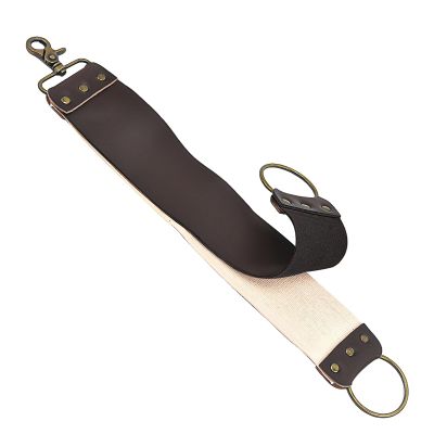 Linkidea Straight Razor Leather Strop for Sharpening, Leather Strop Razor Strops, Hair Removal Folding Razor, Straight Razor Sharpening Belt (Brown)