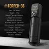 Ambition Torped 36mm Rotary Tattoo Pen Machine Kit, 5.5mm Stroke Brushless Motor Tattoo Gun with 1pc 2400mAh Kuark Battery Wireless Tattoo Power Supply Kit for Professional Tattoo Artists(Black) view 4