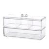 Acrylic Cosmetics Organizer Makeup Organizer Box Acrylic Cotton Swab Holder Cosmetics Storage Container with Lid Cosmetic Display Cases view 1
