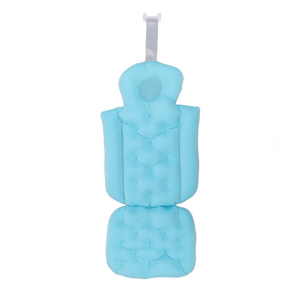 Bathtub Pillow, Full Body Support Thick Bathtub Cushion Non Slip Suction Cup for Adults, Multi Functional Design, Mesh Fabric, Granules, 33.07x14.76in, with Strong Suction