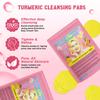 2Pack Turmeric Cleansing Pads, Turmeric Cleansing Pads Helps Balance Skin Oil And Water, Remove Excess Keratin From The Body'S Skin,Turmeric Cleansing Pads for Face & Body(80PCS)-A view 2