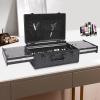 Barber Case Travel Suitcase Scissors Clippers Tool Box Beauty Professional Aluminum Cosmetic Hairdressing Toolbox Jewelry Organizer For Hair Stylist Pet Groomer Makeup Artist (Black) view 4