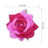 MECCANIXITY 12 Pcs Rose Flower Hair Clips 3 Inch Flower Hair Pins Flower Brooch for Women Hair Accessories Dark Pink view 2