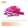 MECCANIXITY 12 Pcs Rose Flower Hair Clips 3 Inch Flower Hair Pins Flower Brooch for Women Hair Accessories Dark Pink view 3