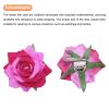 MECCANIXITY 12 Pcs Rose Flower Hair Clips 3 Inch Flower Hair Pins Flower Brooch for Women Hair Accessories Dark Pink view 4