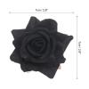 MECCANIXITY 6 Pcs Rose Flower Hair Clips 3 Inch Flower Hair Pins Flower Brooch for Women Hair Accessories Black view 2