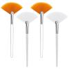 4 Pcs Facial Brushes Fan Mask Brushes, Soft Facial Applicator Brushes Tools for Peel Glycolic Mask Makeup view 1