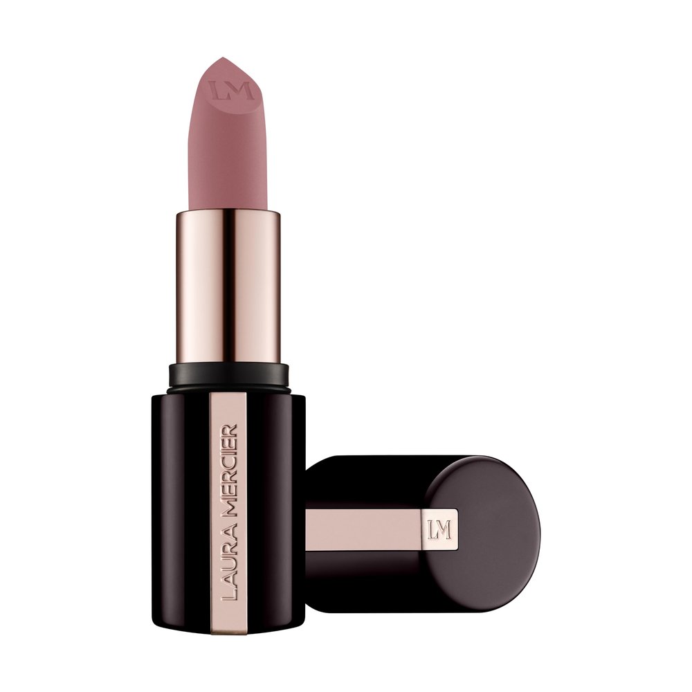 Laura Mercier Caviar Smoothing Matte Lipstick, 16HR Hydration, Long Lasting Wear, High Impact Color, Smudge- & Transfer-Proof, Hyaluronic Acid and Vitamin E Infused, 168 Pink Chiffon - Deep-tone beige