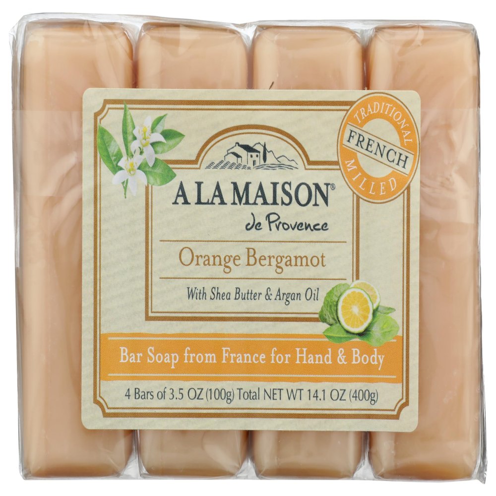 A LA MAISON Orange Bergamot Value Pack Bar Soap Craft Paper 4x3.5 Fl Oz, 1 Pack