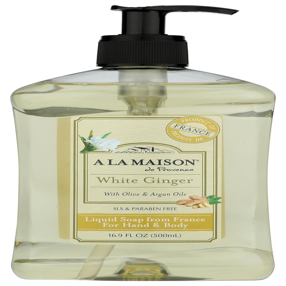 A LA MAISON White Ginger Natural Hand Wash Made with Essential Oils - Biodegradable, Plant-Based, Vegan, Cruelty-Free 16.9 Fl Oz (Pack of 1)