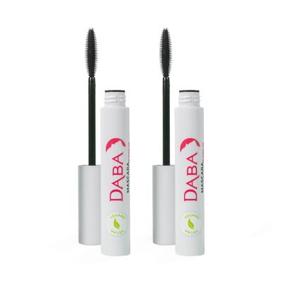DABALASH Daba Duo Gentle Vegan Mascara Twin Pack with Nourishing Jojoba Esters  Cruelty-Free Formula Naturally Promotes Longer, More Voluminous & Defined Lashes  Two 0.3 oz Mascaras, Very Black