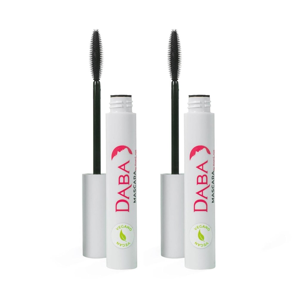 DABALASH Daba Duo Gentle Vegan Mascara Twin Pack with Nourishing Jojoba Esters  Cruelty-Free Formula Naturally Promotes Longer, More Voluminous & Defined Lashes  Two 0.3 oz Mascaras, Very Black