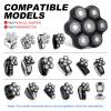 7 Blades Head Shaver Replacement Heads - Magnetic Shaver Replacement Heads - Universal Replacement Heads 2pcs view 2