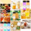 100 Pcs 2oz Plastic Bottles with Lids, Clear Plastic Bottle with Caps 2 oz for Liquids Small Reusable Ginger Shots Bottle Vial Beverage Container Leak Proof Mini Jars for Milk, Water, Ginger, Juice view 3
