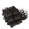 7PCS Short Natural Curly Wave Human Hair Wigs for Woman Hair Extension 8inch for Hair Loss (Curly,Red) view 2