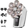 7D Electric Bald Shaver - 5-in-1 Dry/Wet Men's Head Shaver with Led Display & IPX7 Waterproof, Detachable, Rechargeable Razor view 1