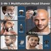 7D Electric Bald Shaver - 5-in-1 Dry/Wet Men's Head Shaver with Led Display & IPX7 Waterproof, Detachable, Rechargeable Razor view 4