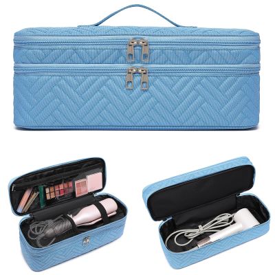 ARLMEGOR Double-Layer Carrying Case Apply to Revlon One-Step Hair Dryer, Travel Bag for Hair Volumizer/Styler,Water Resistant Storage Organizer Box,Compatible with FlexStyle Attachment (Bag Only)
