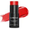 LOKFAR Red Face Body Paint Stick, Eye Black Stick for Sports, Waterproof Full-Coverage Red Face Makeup for Halloween Zombie Clown Vampire Joker Devil Cosplay Makeup view 1
