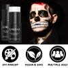 LOKFAR Black and White Face Body Paint Stick, White Foundation Makeup, Eye Black Stick for Sports, Professional Halloween Face Makeup Kit for Mime Zombie Clown Vampire Skeleton Skull Joker Costume view 3