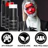 LOKFAR Black & Red & White Face Body Paint Stick, White Foundation Makeup, Football Baseball Eye Black Stick, Professional Halloween Face Makeup Kit for Zombie Clown Vampire Skeleton Joker Costume view 3