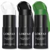 LOKFAR Black & Green & White Face Body Paint Stick, White Foundation Makeup, Football Baseball Eye Black Stick, Professional Halloween Face Makeup Kit for Zombie Clown Vampire Skeleton Witch Joker view 1