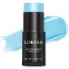 LOKFAR Light Blue Face Body Paint Stick, Eye Black Stick for Sports, Waterproof Full-Coverage Blue Face Makeup for Halloween Avatar Sally Corpse Bride Cosplay Makeup view 1