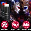 LOKFAR Red & Blue & White Face Body Paint Stick, White Foundation Makeup, Usa Themed Accessories Flag Color, Professional Halloween Face Makeup Kit for Clown Vampire Joker Costume view 3