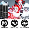 LOKFAR Light Blue and White Face Body Paint Stick, White Foundation Makeup, Eye Black Stick for Sports, Professional Halloween Face Makeup Kit for Zombie Clown Vampire Avatar Sally Corpse Bride Joker view 3