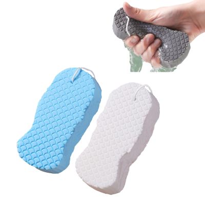 ASKJDT Super Soft Exfoliating Bath Sponge,2024 New Upgrade Skin Friendly and Reusable Exfoliator Remover Dead Skin Shower Sponge, Suitable for All Skin Types,with Hanging Rope Easy Store (2PCSB)