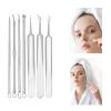 Comedone Set Stainless Steel Blackhead Extractions Tool For Blackhead Whitehead Face view 2