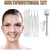 Comedone Set Stainless Steel Blackhead Extractions Tool For Blackhead Whitehead Face view 4