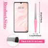 6PCS Metal Finger Nail File Stainless Steel Double-Sided Sword Sapphire Fingernail Files Grit with Sharp Pointed Tip and Non-Slip Handle, Diamond Deb Toenail File for Natural Nails Women(6") view 2