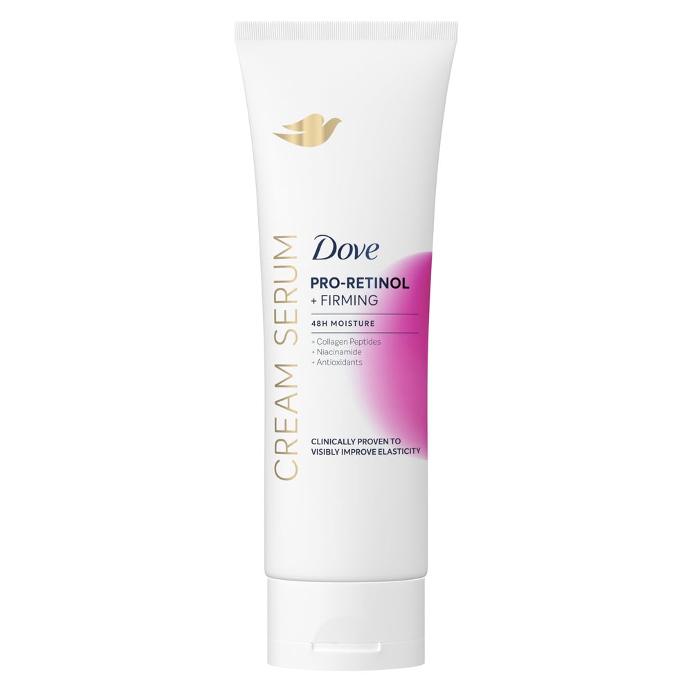 Dove Cream Serum Pro-Retinol + Firming for Elasticity and Firmness, with Collagen Peptides, Niacinamide and Antioxidants Lotion, 8 oz
