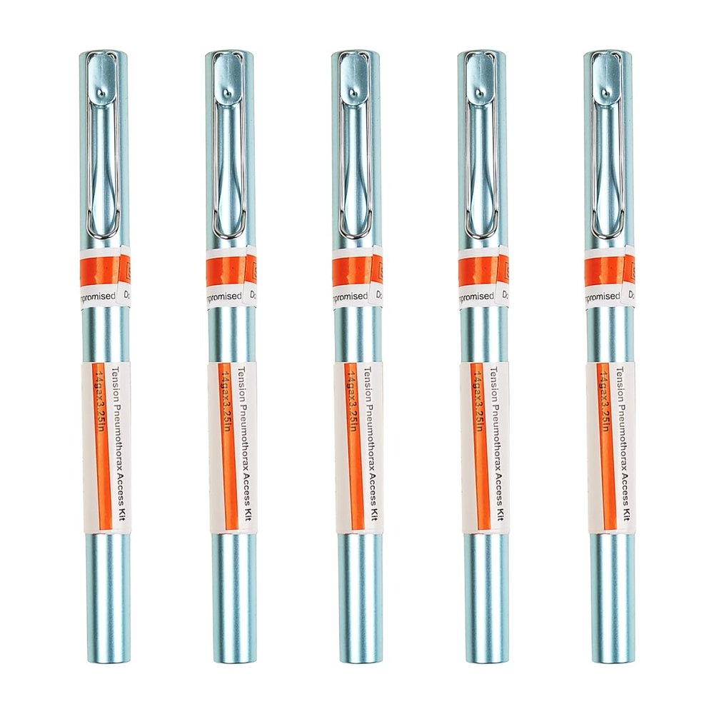 Tazrigo Tension Pneumothorax Chest Decompression Needle Body Piercing Needles Outdoor Hiking Supplies, 14G 10pcs