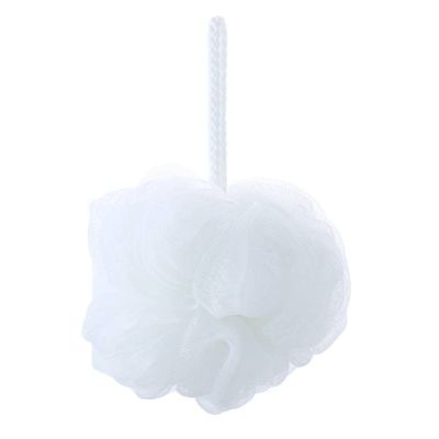 Soft Shower Ball Bath Ball Mesh Sponge, PE Bath Flower Bath Ball Back Scrubber Shower Accessories(white)