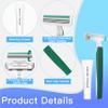 3 Blades Disposable Razors with Cream 50PCS Set for Men & Women, Individually Wrapped Portable Toiletries Amenities for Hotel, Airbnb, Homeless, Shelter, Charity, Camping and Travel On The Go view 3