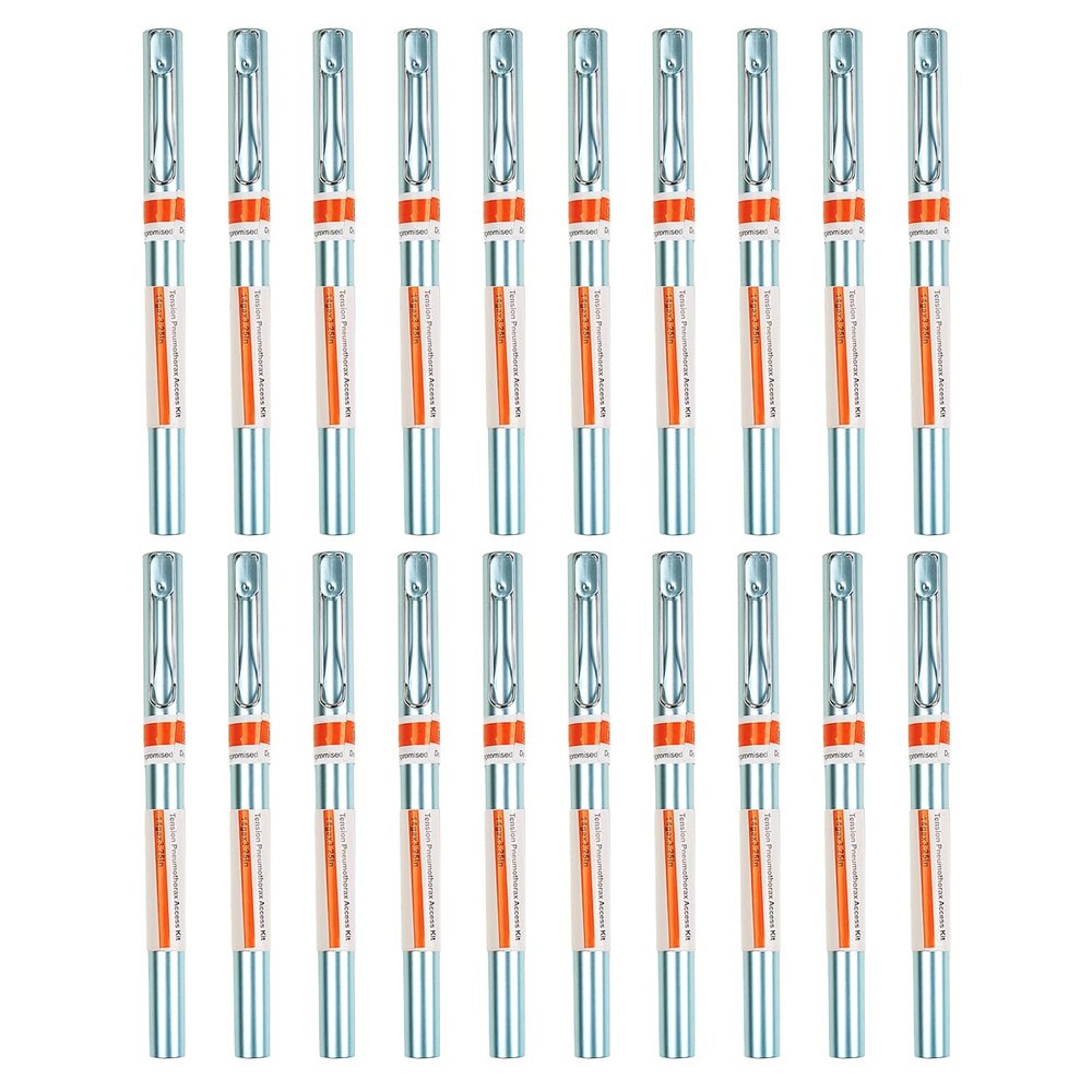 Tazrigo Tension Pneumothorax Chest Decompression Needle Body Piercing Needles Outdoor Hiking Supplies, 14G 2pcs