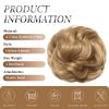 BwelsZJ Large Messy Bun Hair Piece Curly Synthetic Extensions Scrunchies Fake Chignon Updo Hairpieces for Women Blonde view 2