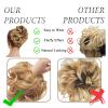 BwelsZJ Large Messy Bun Hair Piece Curly Synthetic Extensions Scrunchies Fake Chignon Updo Hairpieces for Women Blonde view 3