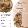 BwelsZJ Large Messy Bun Hair Piece Curly Synthetic Extensions Scrunchies Fake Chignon Updo Hairpieces for Women Blonde view 4