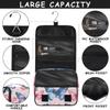 Foerrkelg Personalized Butterfly Hanging Travel Makeup Bag for Women,Custom Name Toiletry Bag with Hook,Portable Cosmetic Bag Organizer - Pink Blue view 3