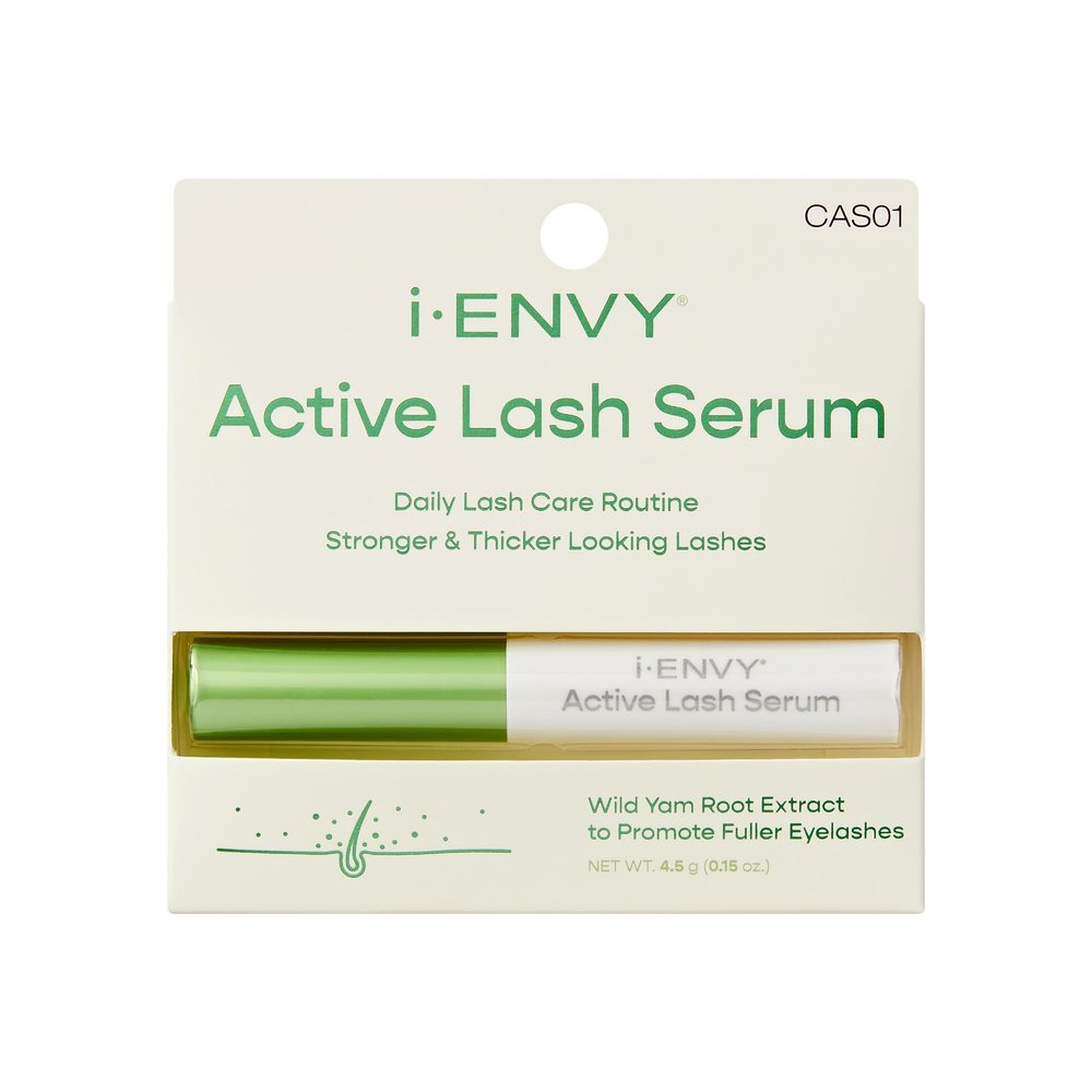 i-ENVY Cluster Palette Active Lash Serum, Daily Lash Care for Stronger & Thicker Lashes, Wild Yam Root Extract for Hair Loss Prevention, Botanical Ingredients Infused